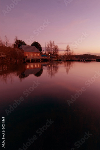 Steinberger SeeSteinberger See zum Sonnenuntergang photo