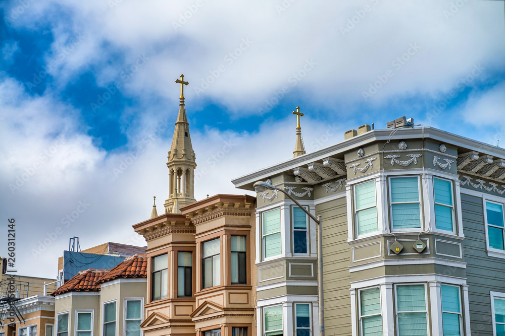 Fototapeta premium Colourful homes of San Francisco