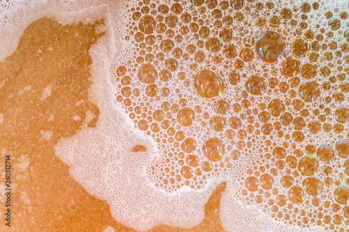 Beer wort starting to boil, Wort for Home Brewer Wheat Beer.