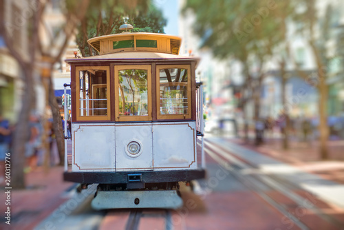 Photography San Francisco Cable Car in Market Street