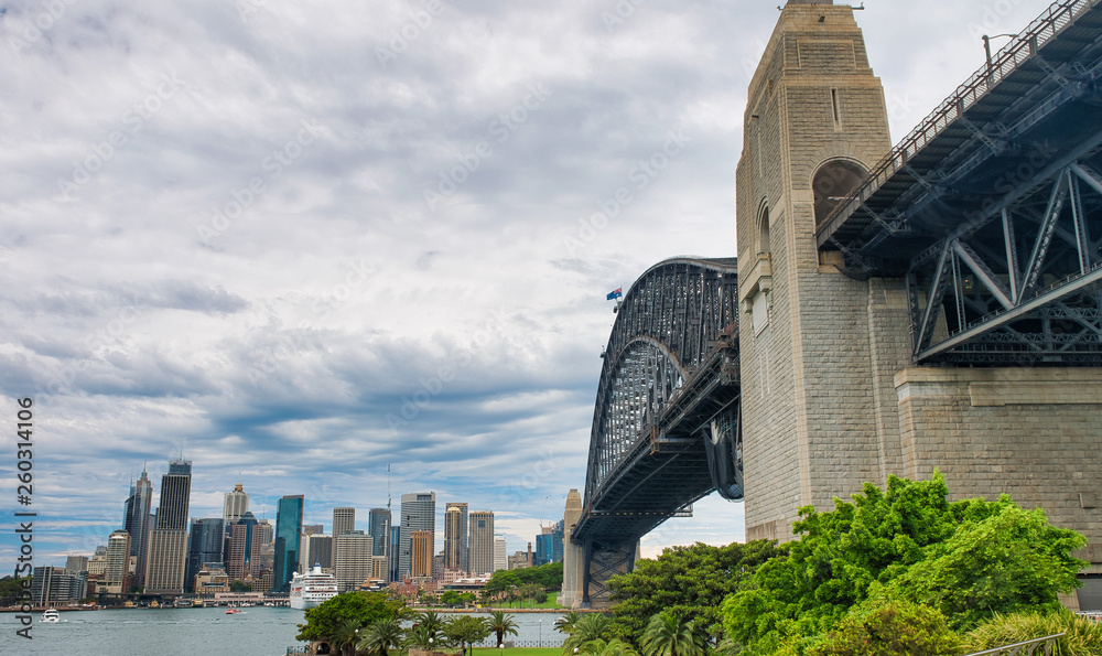 Obraz premium Sydney Harbor Bridge, city symbol, Australia