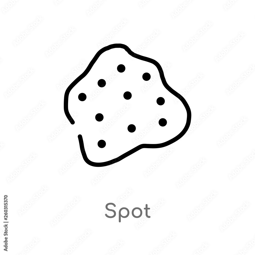 outline spot vector icon. isolated black simple line element illustration from art concept. editable vector stroke spot icon on white background outline spot vector icon. isolated black simple line element illustration from art concept. editable vector stroke spot icon on white background