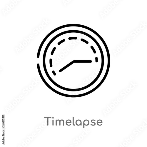 Billede på lærred outline timelapse vector icon