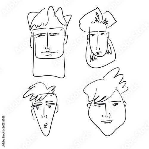 Men hand drawn illustration...