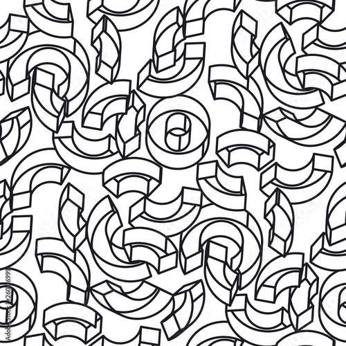 Geometric 3D seamless pattern