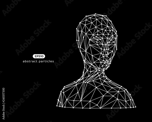 Abstract vector illustration of human bust.