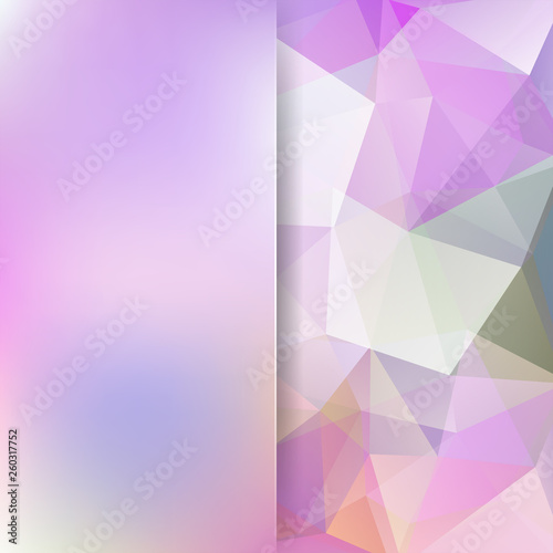 Abstract geometric style pink background. Blur background with glass. Vector illustration