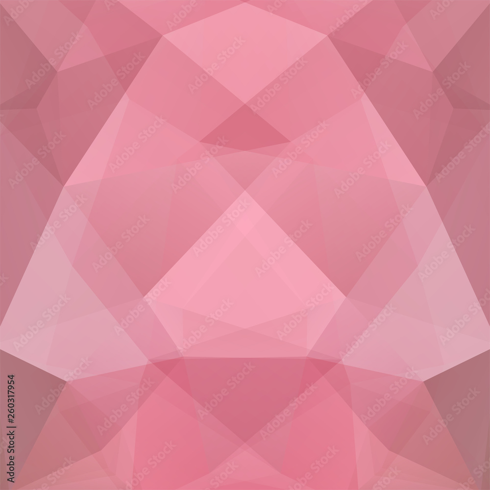 Obraz premium Abstract background consisting of pastel pink triangles. Geometric design for business presentations or web template banner flyer. Vector illustration