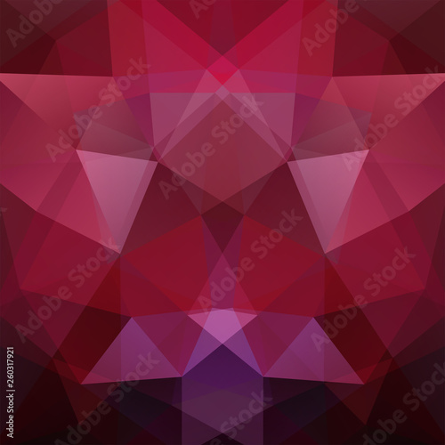Background of red, purple, brown geometric shapes. Purple mosaic pattern. Vector EPS 10. Vector illustration