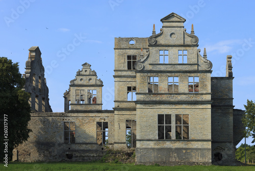 Wallpaper Mural Neo-baroque building ruins of the Ungru manor Estonia near Haapsalu. Torontodigital.ca
