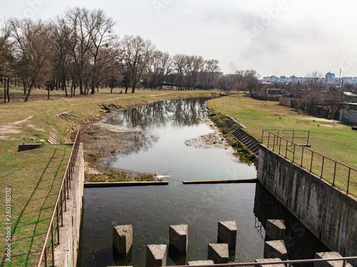 Midtown river at early spring photo