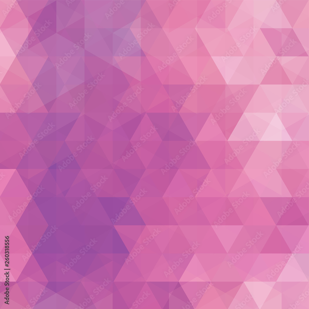 Fototapeta premium Background made of pastel pink triangles. Square composition with geometric shapes. Eps 10