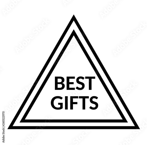BEST GIFTS stamp on white