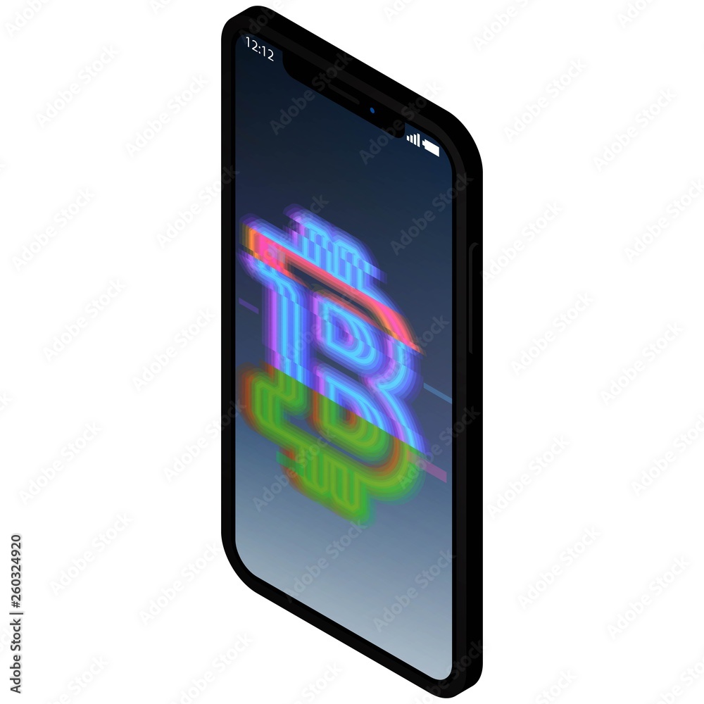 Bitcoin-based Crypto wallet balance app smartphone interface template. Bitcoin-based Crypto wallet balance app smartphone interface template.