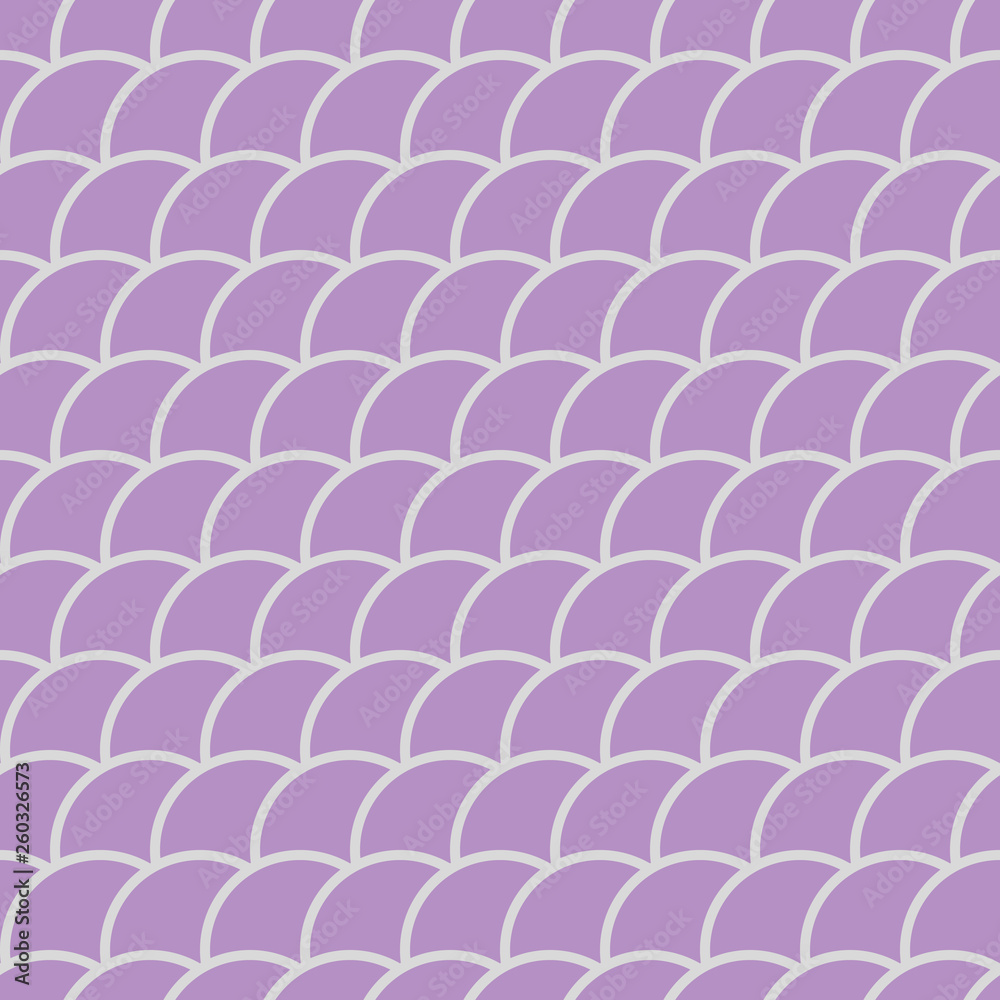 Seamless pattern in oriental motifs in shades of purple, fish scales background, vector illustration Seamless pattern in oriental motifs in shades of purple, fish scales background, vector illustration