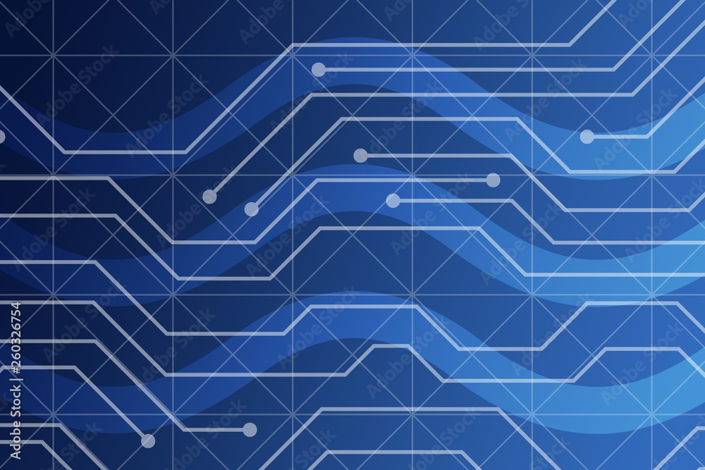 Fototapeta premium abstract, blue, design, wave, illustration, lines, wallpaper, light, curve, digital, technology, line, waves, texture, motion, pattern, color, graphic, backdrop, art, gradient, business, white, futur