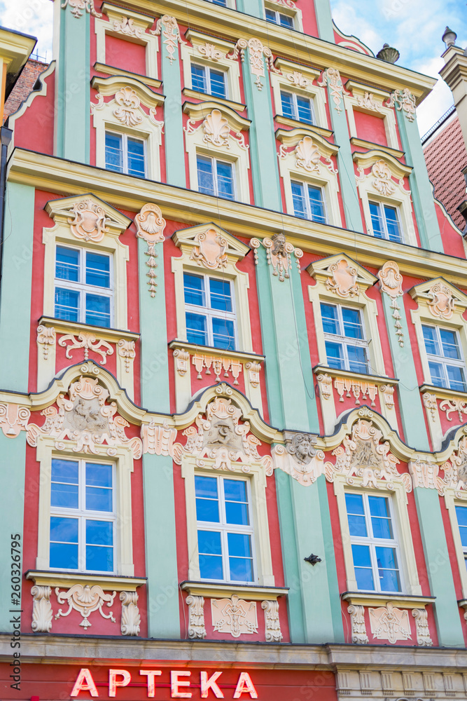 Naklejka premium colorful houses in old town