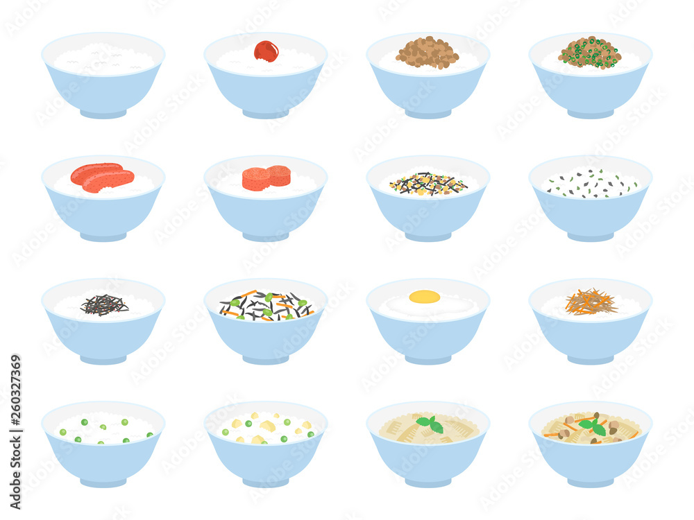 ご飯のイラストセット ご飯のイラストセット