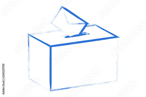 Urna con sobre de voto.
