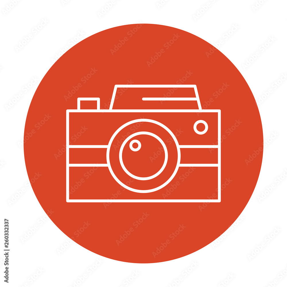 Camera line outline icon. Photo camera, photo gadget, instant photo. Camera line outline icon. Photo camera, photo gadget, instant photo.