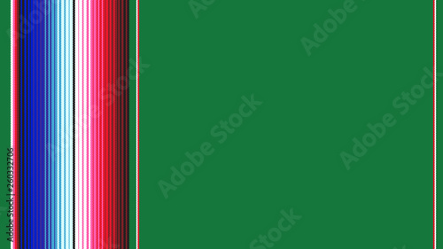 Green Blue Red Mexican Blanket Serape Stripes Background with Copy Space for Text & Seamless Pattern Tile Swatch Included. Cinco de Mayo Decor or Mexican Restaurant Menu Backdrop. 9:16 Aspect Ratio HD
