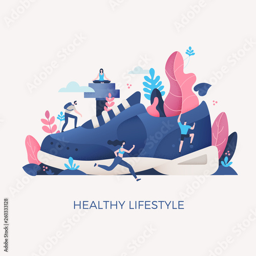 Healthy Lifestyle Concept Illustration