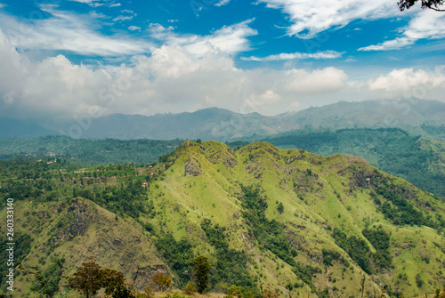 View from ella rock over little adam s peak in Sri Lanka