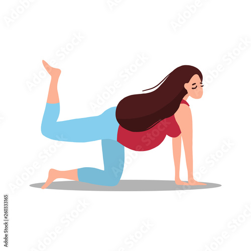 Pregnant woman exercising