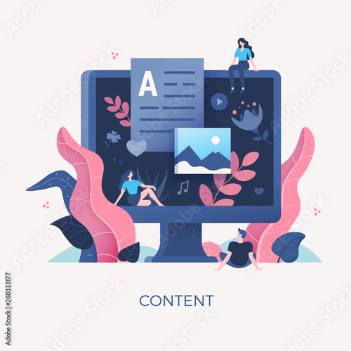 Digital Content Concept Illustration