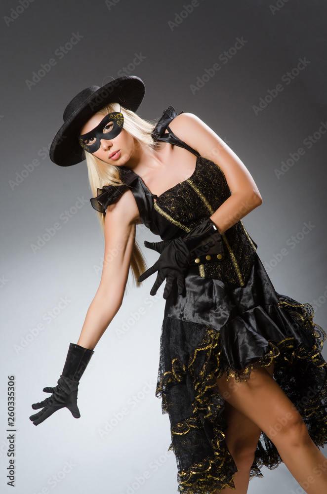 Woman in pirate costume - Halloween concept Woman in pirate costume - Halloween concept