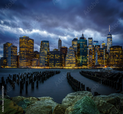 The New York Skyline on a Cloudy Day © done4today