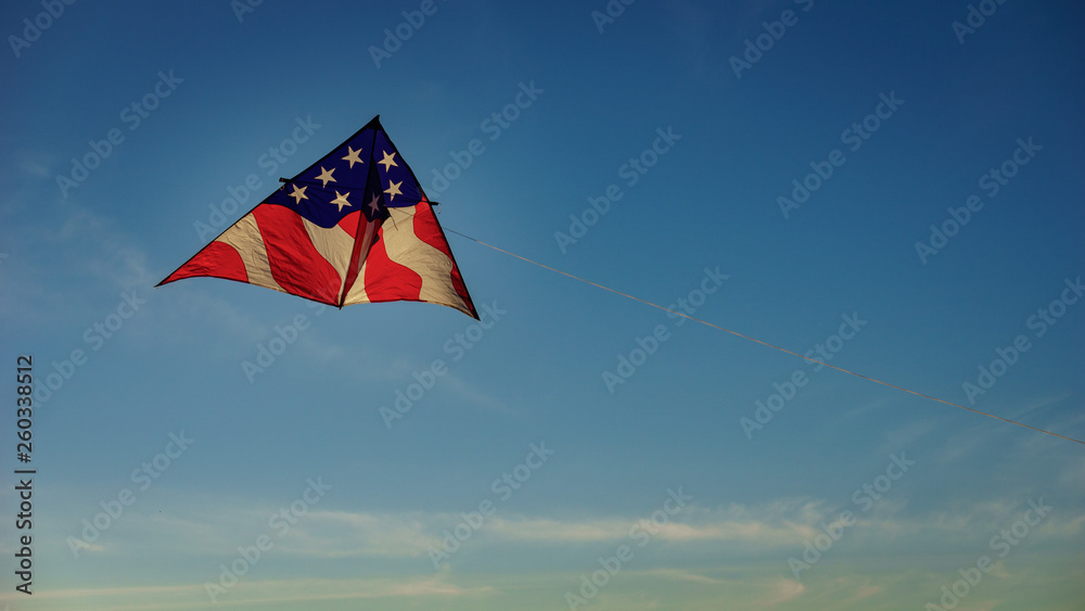 American Flag Kite Stock Photo | Adobe Stock