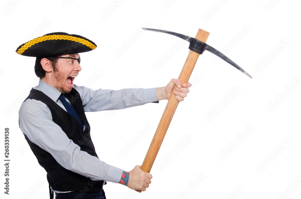 Businessman pirate isolated on white background Businessman pirate isolated on white background