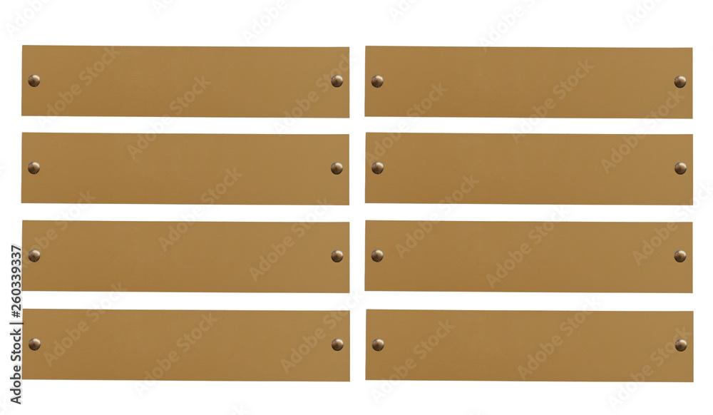 Several gold signboards Several gold signboards