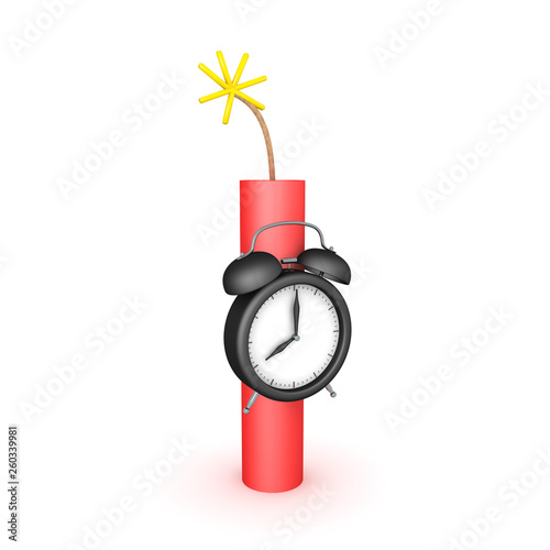  3D Rendering of timebomb dynamite