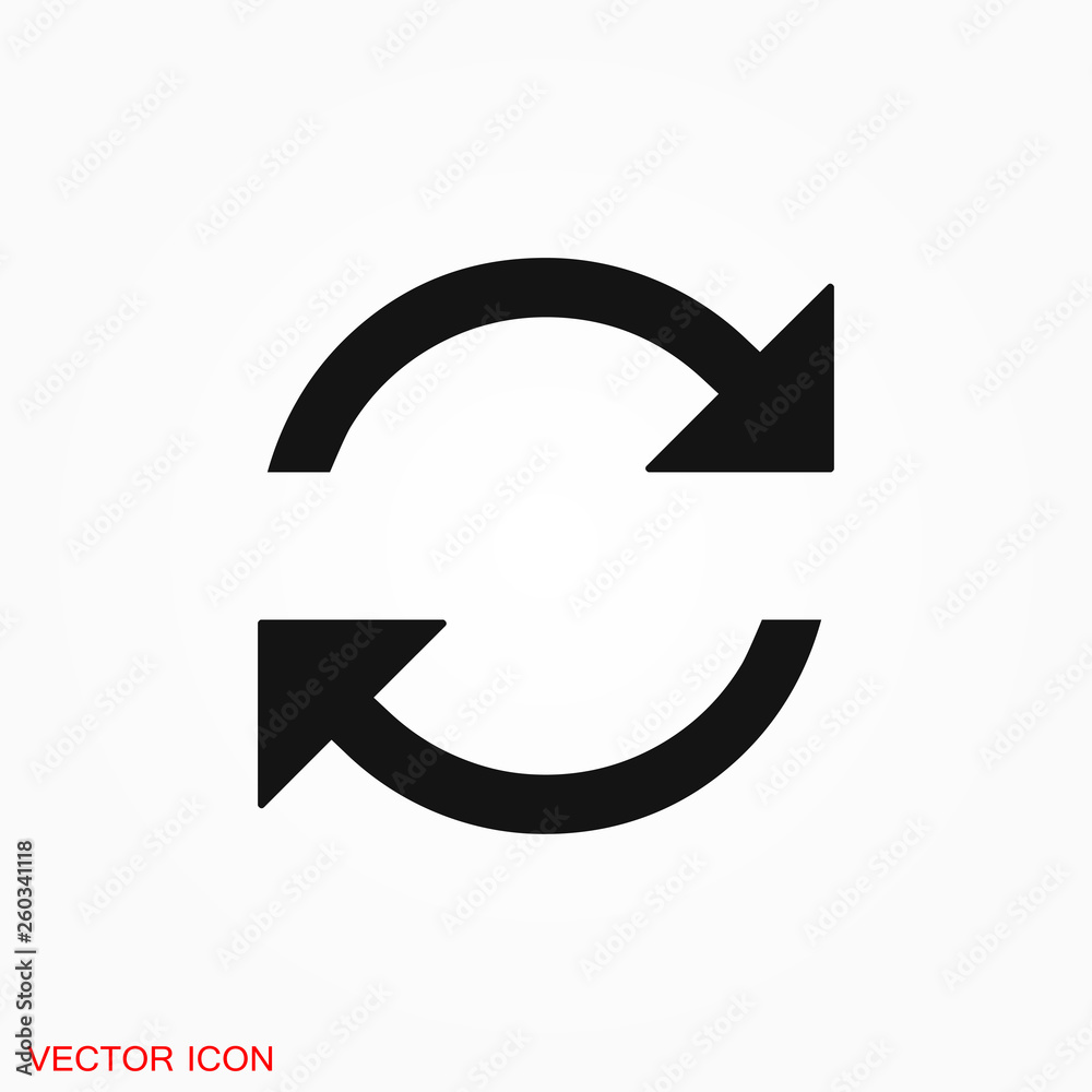 Refresh icon vector sign symbol for design Refresh icon vector sign symbol for design
