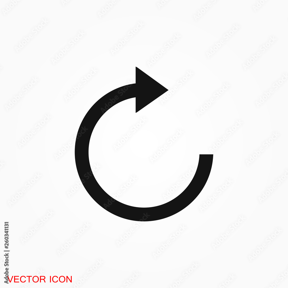 Refresh icon vector sign symbol for design Refresh icon vector sign symbol for design