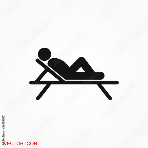 Relax icon vector sign symbol for design