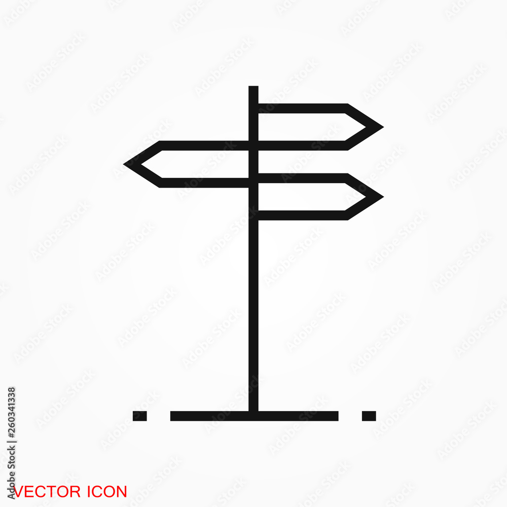 Signpost icon vector sign symbol for design Signpost icon vector sign symbol for design