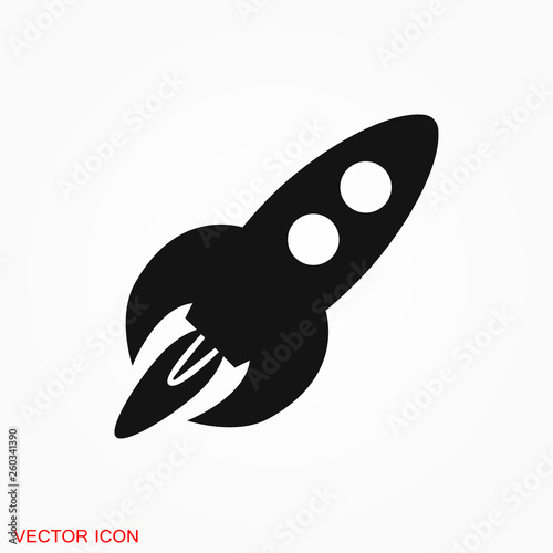 Rocket icon illustration vector sign symbol for design