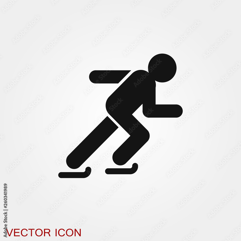 Skating icon vector sign symbol for design
