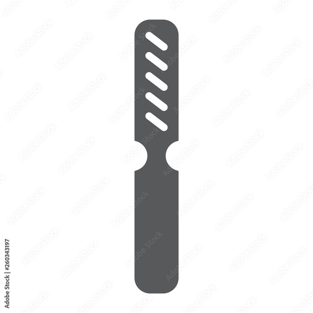 Beauty rasp glyph icon, polish and beauty, abrasive sign, vector graphics, a solid pattern on a white background. Beauty rasp glyph icon, polish and beauty, abrasive sign, vector graphics, a solid pattern on a white background.