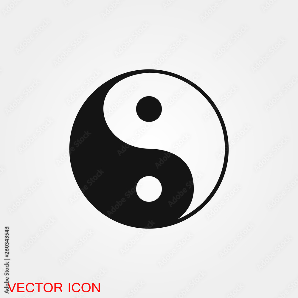 Yin Yang icon vector sign symbol for design Yin Yang icon vector sign symbol for design
