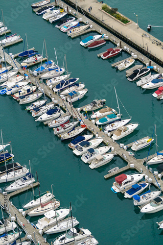 Boats in a Chicago Harbor photo