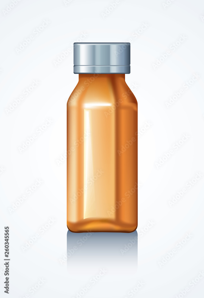 Obraz premium Flask ampoule medical. Vector drawing