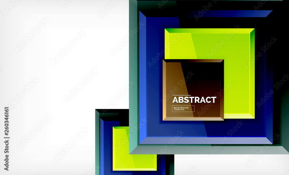 Geometric abstract background, modern square design Geometric abstract background, modern square design