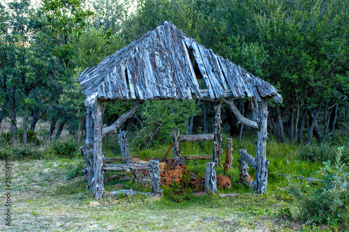 cabaña con fuente, riaza