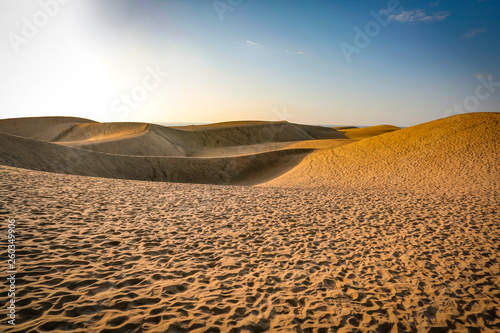 Summer background of sand and beach 