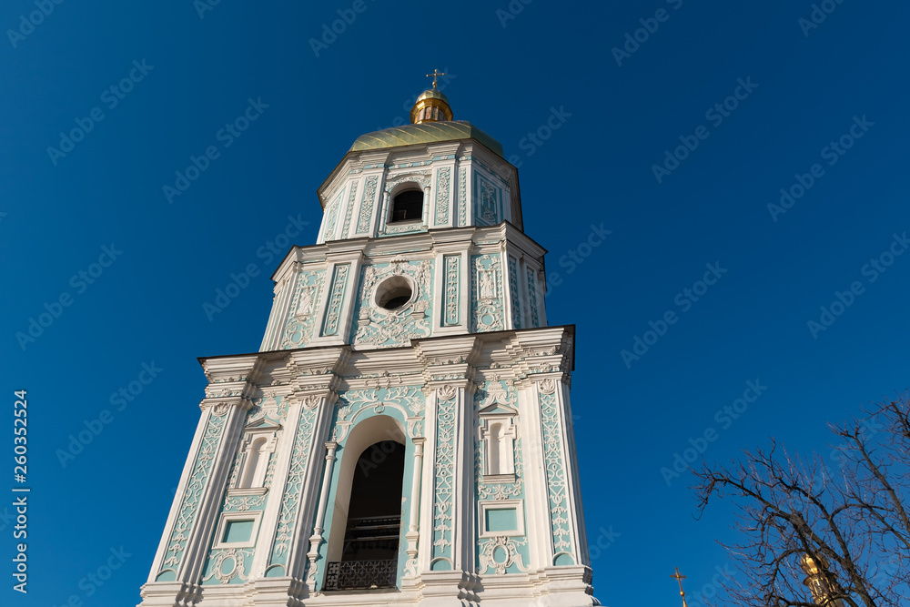 Bell tower of Sophia of Kiev, which is a monument of Ukrainian architecture in the, Kiev, Ukraine