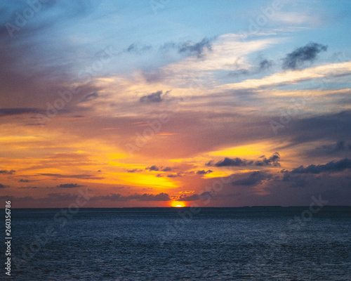 sunset over the sea